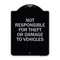 Signmission Not Responsible for Theft or Damage to Vehicles Heavy-Gauge Aluminum Sign, 24" H, BS-1824-23540 A-DES-BS-1824-23540 - alternate 1